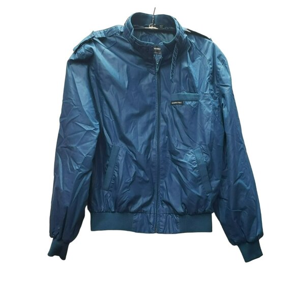 Vtg Member's Only Jacket, Teal Blue, Men's 40 Large, Full Zip, Racer Windbreaker - Picture 1 of 9